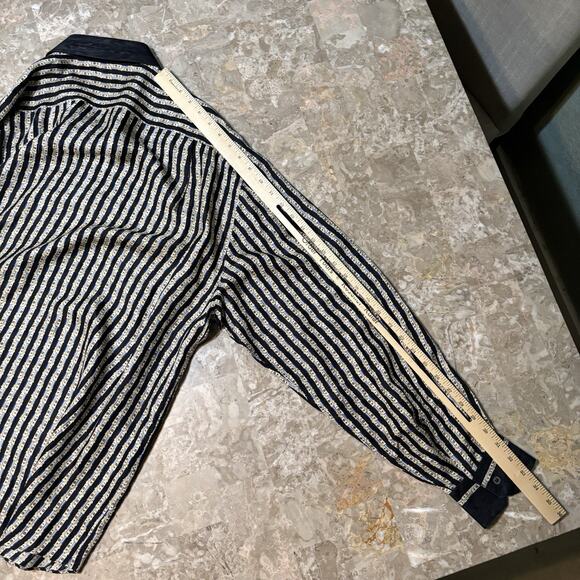 Napoleon By Stefano Ricci Shirt Mens 2XL 100% Silk Long Sleeve Button Italy - Picture 11 of 12